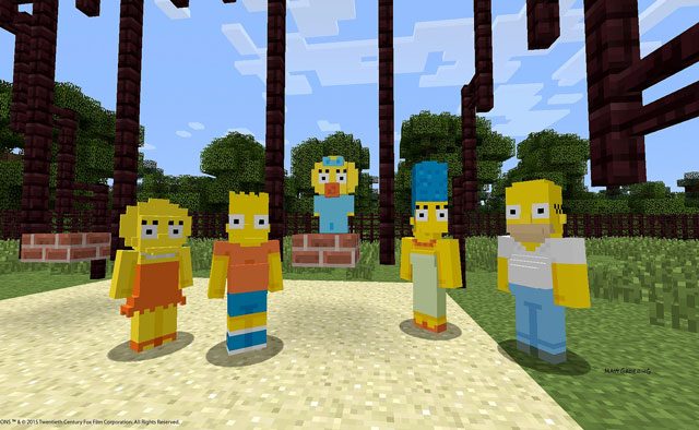 Los Simpson llegan a Minecraft para PlayStation