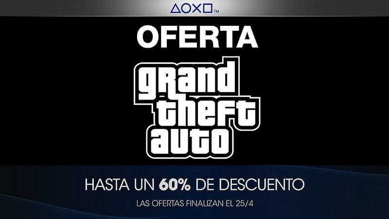 Oferta de Grand Theft Auto en PlayStation Store