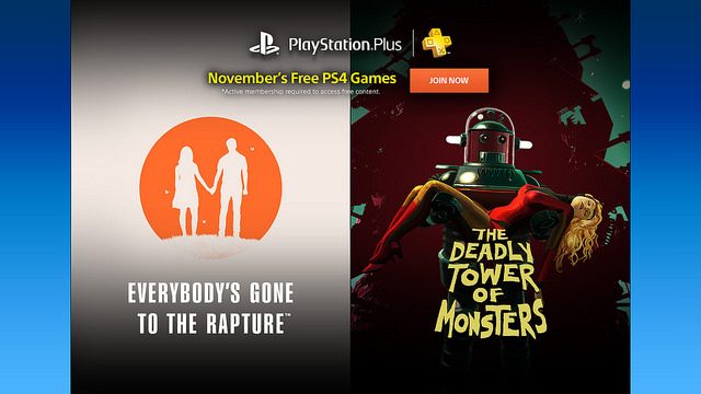 PS Plus: Juegos gratis para noviembre de 2016