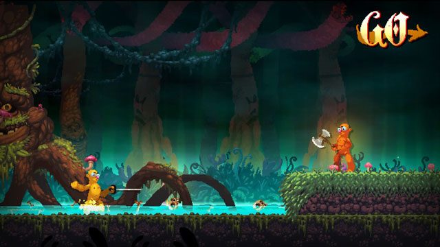 Grotescas, disparatadas y abundantes batallas en Nidhogg 2, disponible el otro año en PS4