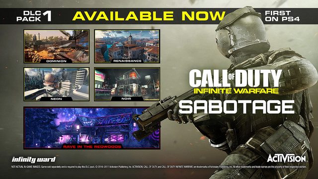 Sabotage, primer DLC de Call of Duty: Infinite Warfare, disponible desde hoy en PS4