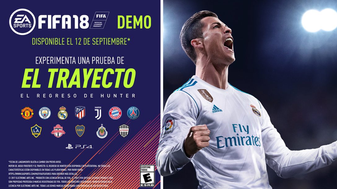 Demo Gratuito de FIFA 18 Llegará Mañana a PS4