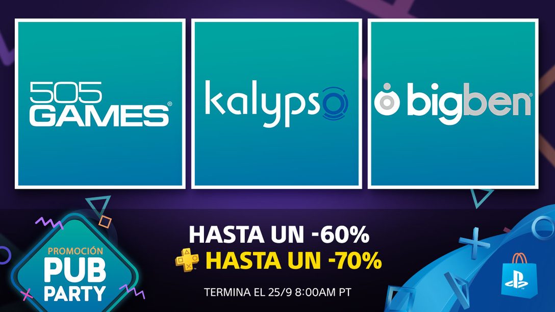 La Promoción Pub Party Sale Trae Descuentos en Juegos de 505 games, Kalyspo y Bigben