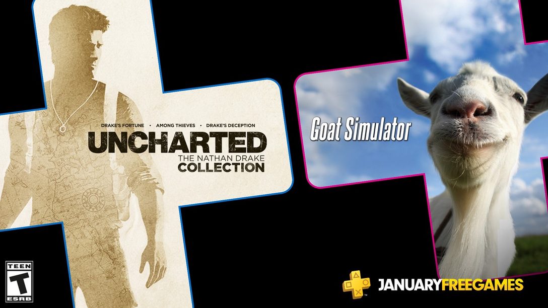 Uncharted: The Nathan Drake Collection y Goat Simulator son los Juegos Gratuitos de Enero en PS Plus