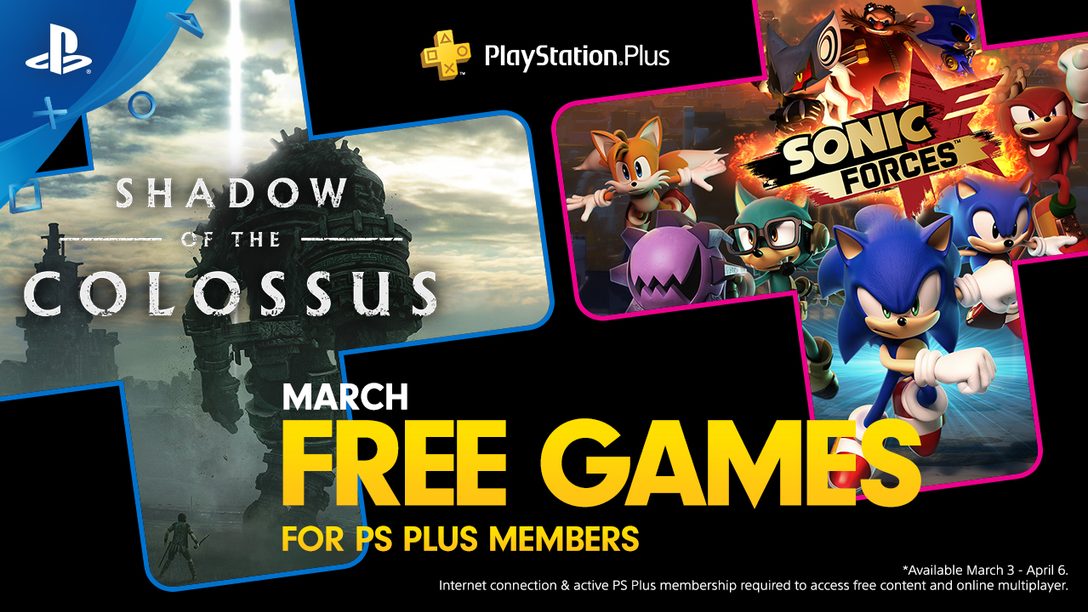 Shadow of the Colossus y Sonic Forces son los Juegos Gratuitos en Marzo de PS Plus
