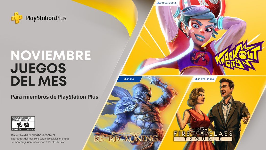 Juegos de PlayStation Plus de noviembre: Knockout City, First Class Trouble, Kingdoms of Amalur: Re-Reckoning