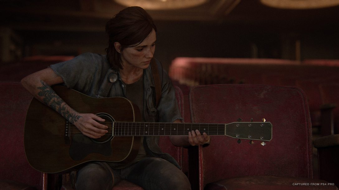 Afinando la guitarra interactiva de The Last of Us Parte II