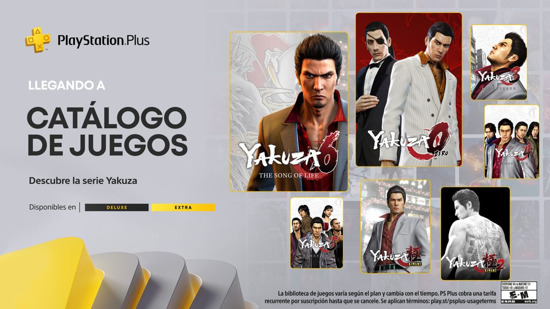 Ocho  juegos de Yakuza llegarán a PlayStation  Plus en 2022, a partir del próximo mes