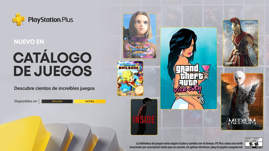 Catálogo de juegos de PlayStation Plus para octubre: Grand Theft Auto: Vice City – The Definitive Edition, Dragon Quest XI S: Echoes of an Elusive Age