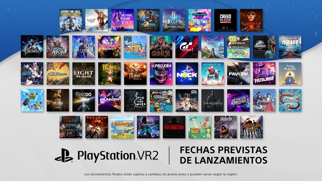 10 nuevos títulos presentados para PS VR2 y una lista de juegos para el periodo de lanzamiento con más de 40 juegos.