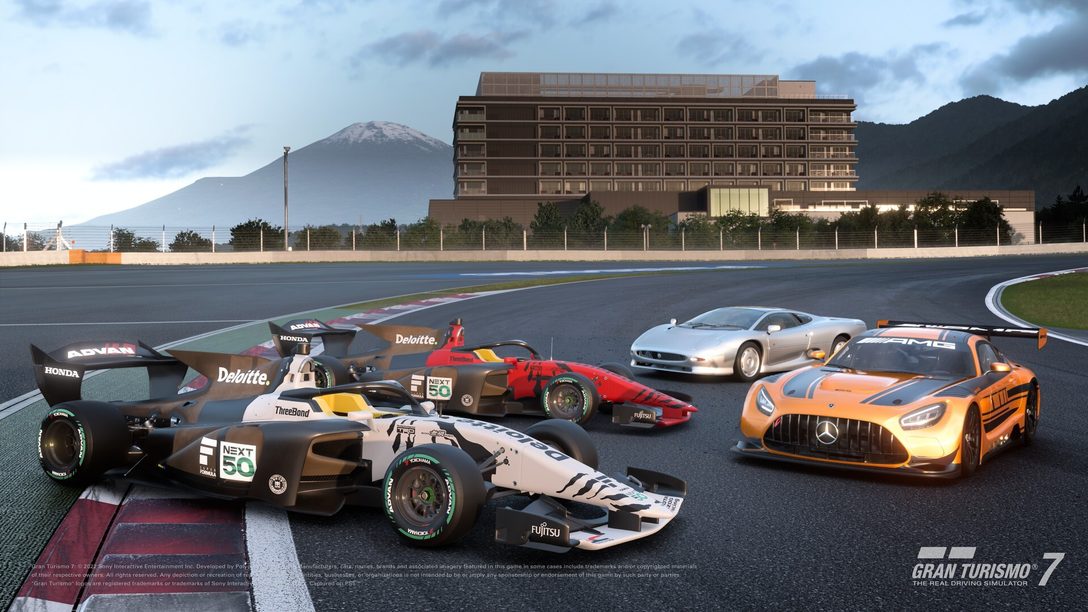 Hoy lanzamos la actualización 1.32 de Gran Turismo 7 con cuatro autos nuevos, dos Menú Extra para el Café de GT y ubicaciones de Scapes
