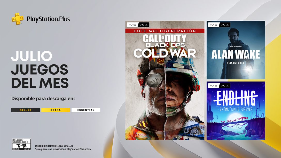 Los juegos Mensuales de PlayStation Plus para Julio son: Call of Duty: Black Ops Cold War, Alan Wake Remastered y Endling – Extinction is Forever
