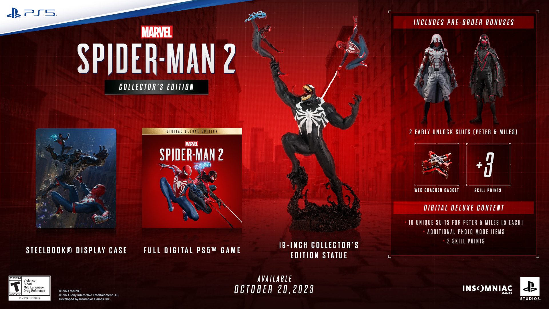 Marvel's Spider-Man 2 llegará exclusivamente a PS5 el 20 de