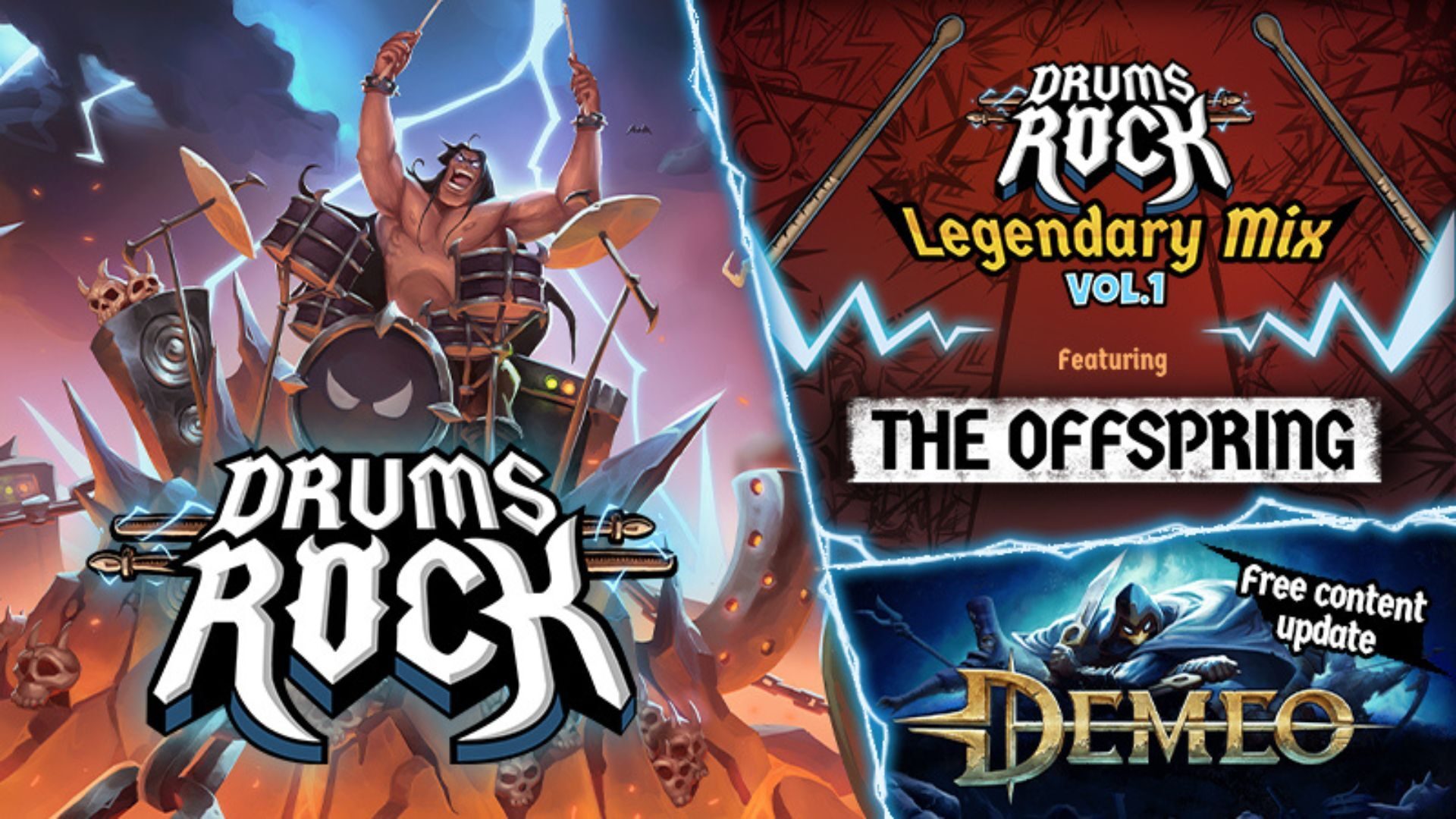 Ya está disponible el DLC Legendary Mix Vol I de Drums Rock con The