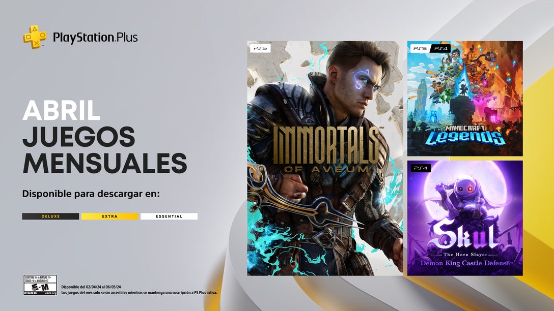 Juegos Mensuales de PlayStation Plus para abril: Immortals of Aveum, Minecraft Legends, Skul: The Hero Slayer