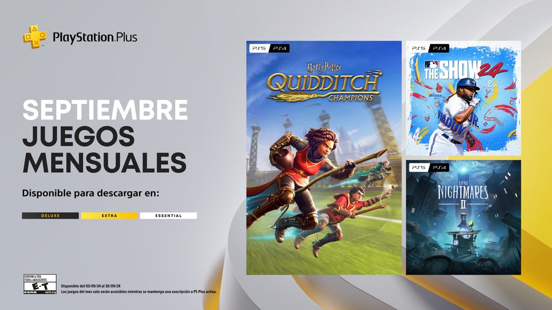 Juegos mensuales en PlayStation Plus para septiembre: Quidditch Champions, MLB The Show 24, Little Nightmares II