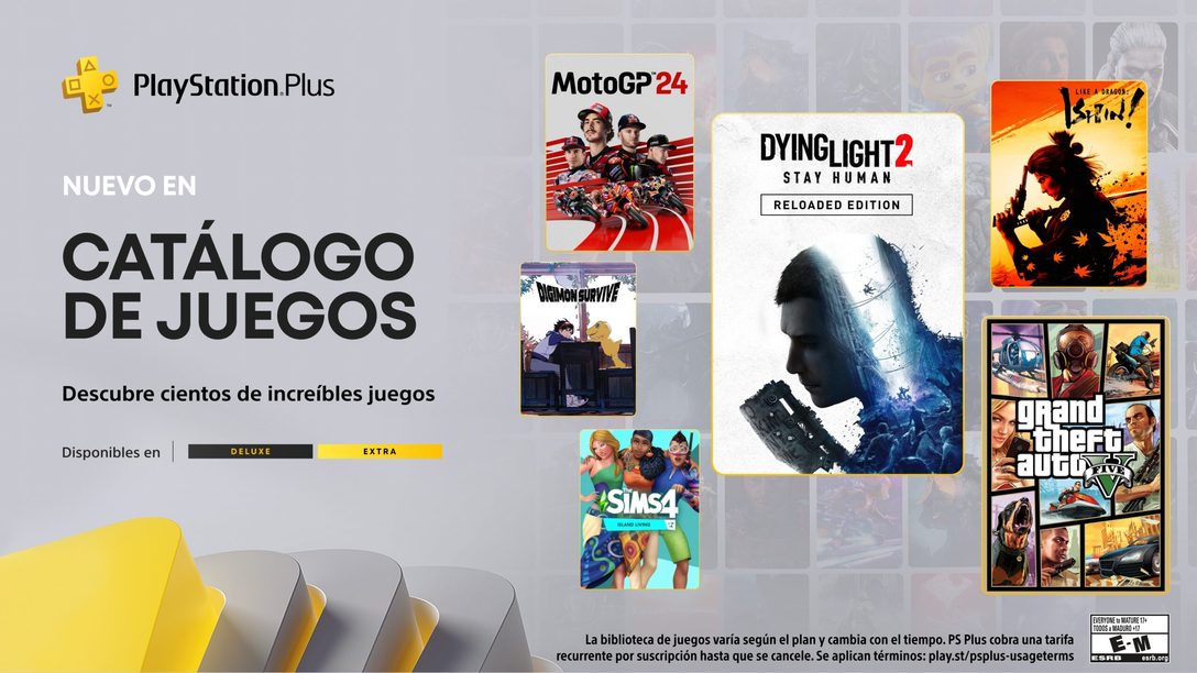 Catálogo de juegos de PlayStation Plus para noviembre: Grand Theft Auto V, Dying Light 2: Stay Human Reloaded Edition, Like a Dragon: Ishin! y más.