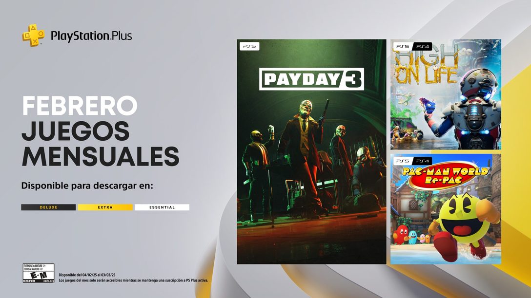 Juegos mensuales en PlayStation Plus para febrero: Payday 3, High on Life, Pac-Man World Re-Pac