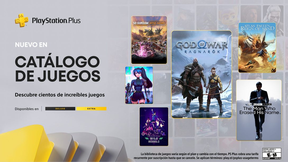 Catálogo de juegos de PlayStation Plus para enero: God of War Ragnarök, Like a Dragon Gaiden: The Man Who Erased His Name, Atlas Fallen: Reign of Sand y mucho más