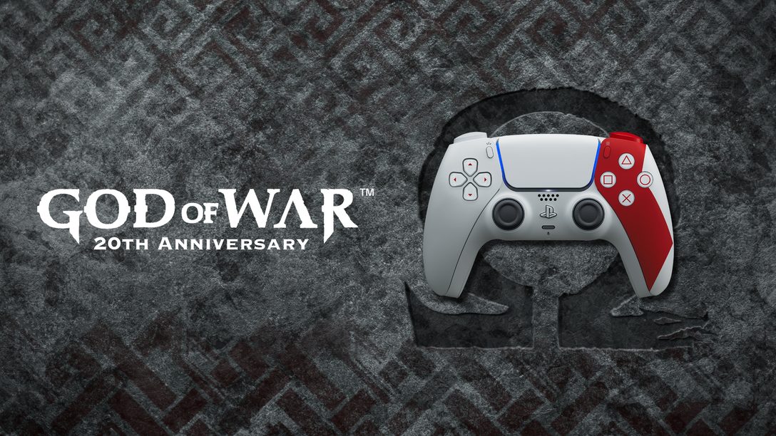 Celebra el legado de Kratos con el control inalámbrico DualSense® – Edición Limitada 20.º Aniversario de God of War