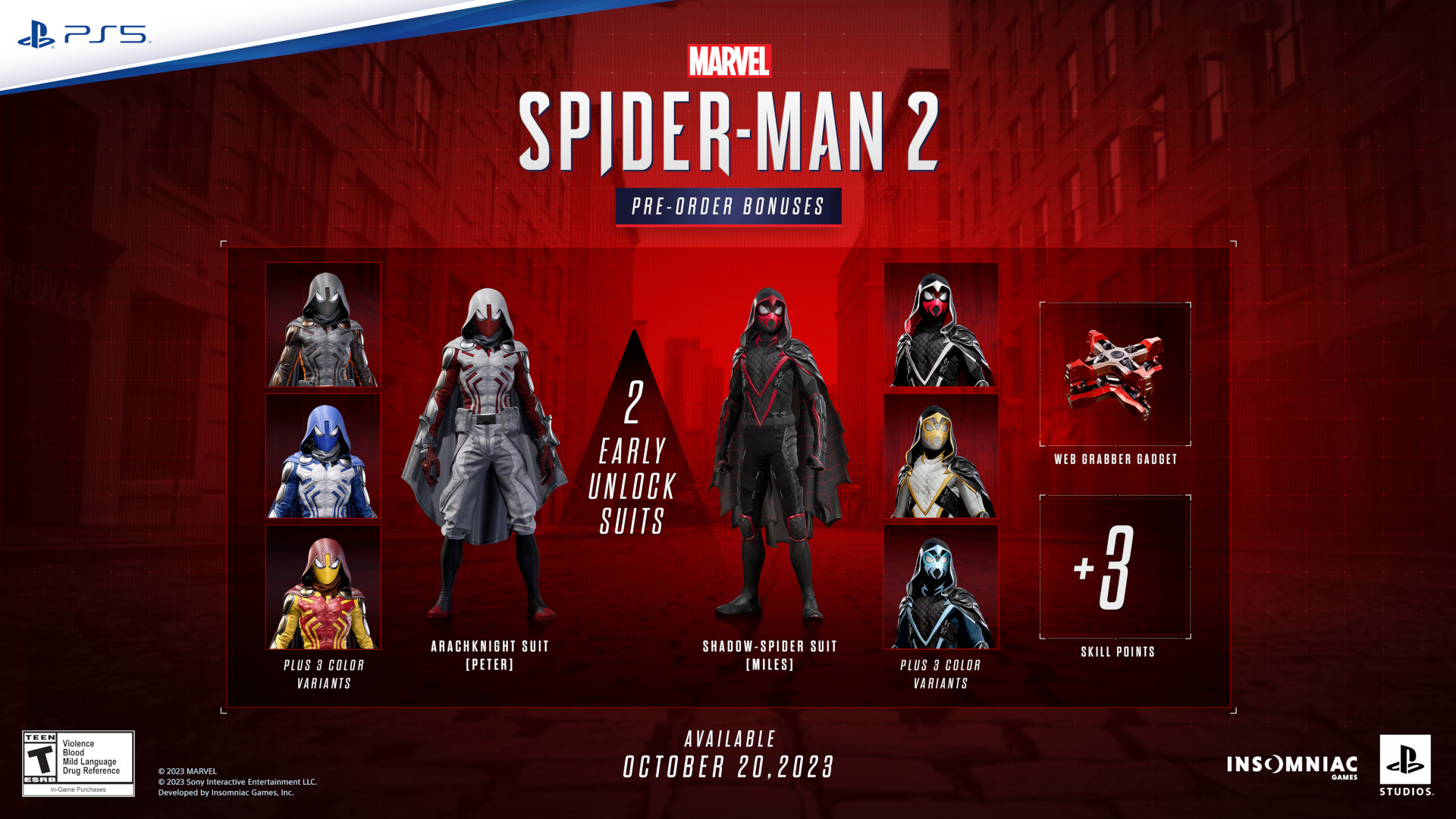 Marvel's Spider-Man 2 llegará exclusivamente a PS5 el 20 de